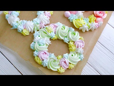 Видео: ВЕНОК ИЗ БЕЗЕ МЕРЕНГИ /  ШИКАРНЫЙ ДЕКОР ДЛЯ ТОРТА