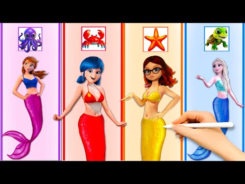 Видео: Модная битва русалок! Леди Баг, Аля и принцесса Диснея — кто выглядит лучше?