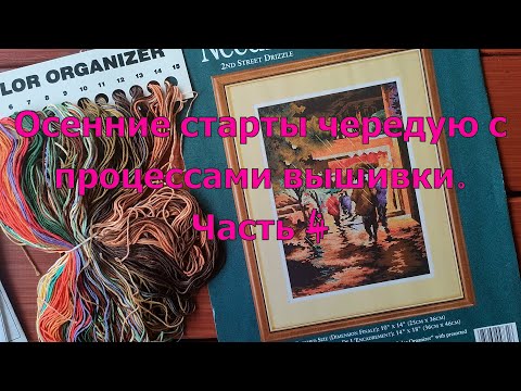 Видео: Осенние старты чередую с процессами вышивки  Часть 4