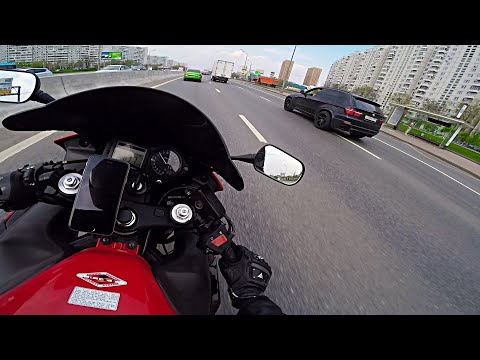 Видео: Бумер. Покатушки по городу. Honda CBR600 F4i