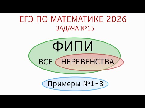 Видео: Неравенства из банка ФИПИ | ЕГЭ по математике 2026 профиль. Примеры №1-3 (6F97FE,  80AEFA, 1EF816)