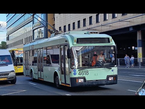 Видео: Троллейбус Минска БКМ 321 бортовой номер 4618 марш 58
