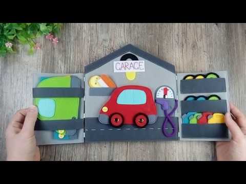 Видео: МАСТЕР-КЛАСС!!! Развивающая книжка ГАРАЖ!!!