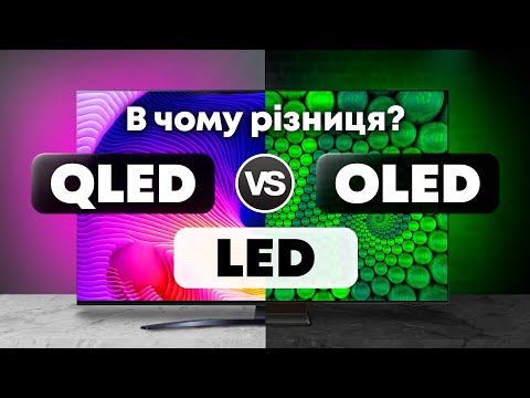 Видео: LED, OLED, QLED - Що обрати? Порівняння телевізорів з різними типами матриць