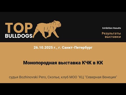 Видео: 26.10.2025г Санкт-Петербург. Моно КЧК в КК. Судья Pero Bozhinovski, Скопье.