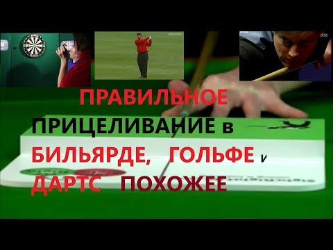Видео: Правильное прицеливание в бильярде, гольфе и дартс по системе SIGHT RIGHT. Как правильно целиться.