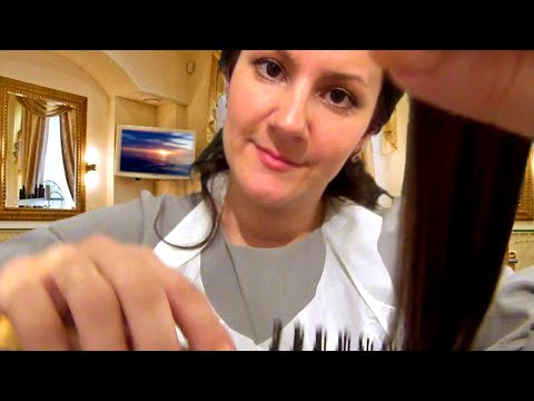 Видео: АСМР/ Усыпляющая Стрижка/ МЕЛИРОВАНИЕ ВОЛОС / Ножнички /Мытье волос