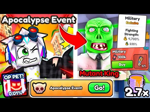 Видео: ПОЛУЧИЛ АПОКАЛИПС РУКУ И ПОБЕДИЛ ВСЕХ БОССОВ В ИВЕНТЕ АПОКАЛИПСИС! ROBLOX Arm Wrestle Simulator