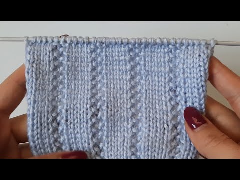 Видео: Стильное сочетание узоров Рис и лицевая гладь