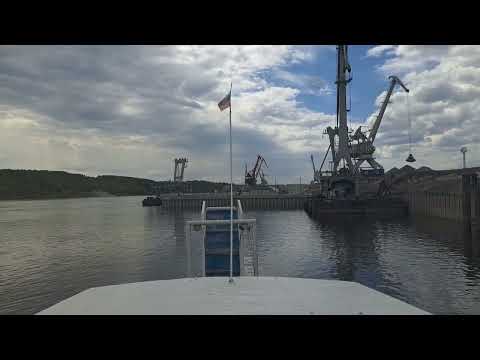 Видео: Перегон теплохода.  День первый. Нижний Новгород - Городец.