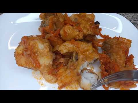 Видео: Хек в томате с луком и 🥕 морковью,очень вкусный