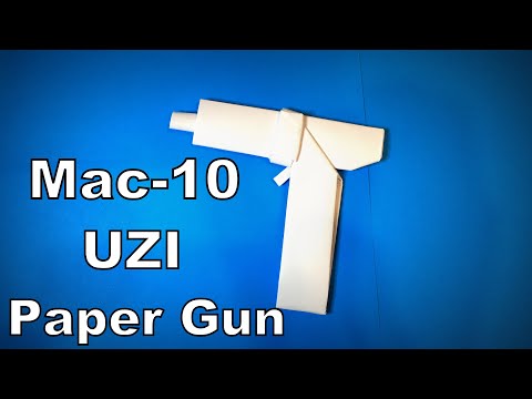 Видео: Оригами Пистолет | Как сделать бумажный пистолет Mac10 Uzi