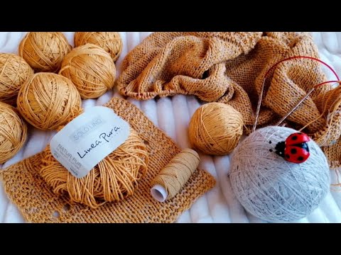 Видео: Джемпер-футболка "СОЛНЕЧНЫЙ ЛЕН"  / Начало процесса 🧶 #вязание  #лён #вяжемналето