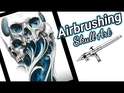 Видео: Аэрография черепов с конфетами, шаг за шагом