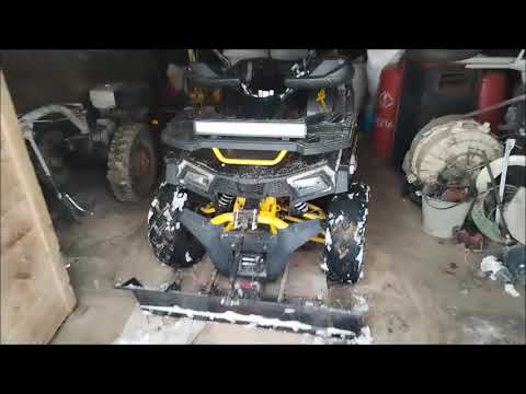 Видео: Квадроцикл ATV Motoland 200 Wild Track х pro200. Испытание самодельного отвала. Для  чистки снега