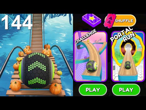 Видео: Скоростной забег Going Balls, смешные фейлы против испытаний, забег через портал, сложные уровни ...