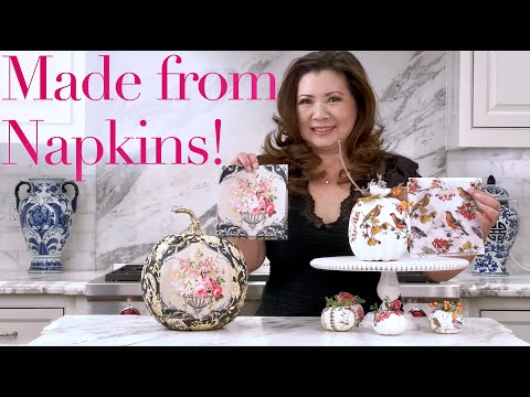 Видео: Самые изысканные тыквы в технике декупаж на осень