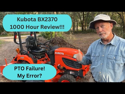 Видео: Обзор малолитражного трактора Kubota BX2370 на 1000 моточасов! И отказ ВОМ! Была ли это моя вина?