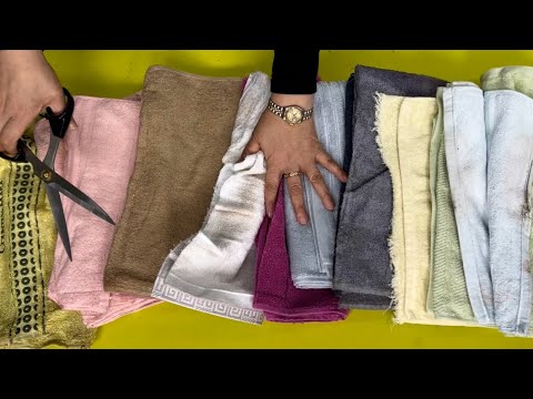 Видео: [DIY] Не выбрасывайте испачканные, непригодные полотенца. | Это будет потрясающая работа.