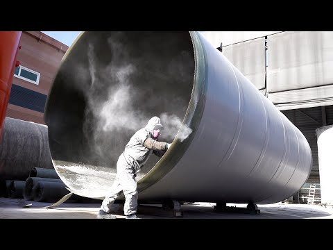 Видео: Процесс изготовления химического резервуара для очистки с использованием стеклянных волокон.