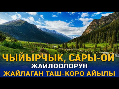 Видео: ЧЫЙЫРЧЫК, САРЫ-ОЙ ЖАЙЛООЛОРУН ЖАЙЛАГАН ТАШ-КОРО АЙЫЛЫ