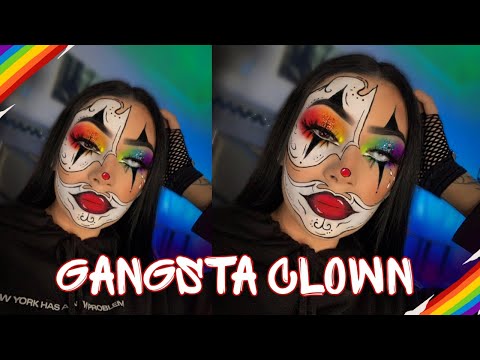 Видео: РАДУЖНЫЙ ГАНГСТА-КЛОУН | УРОКИ ПО ГРИМУ НА ХЭЛЛОУИН 🌈