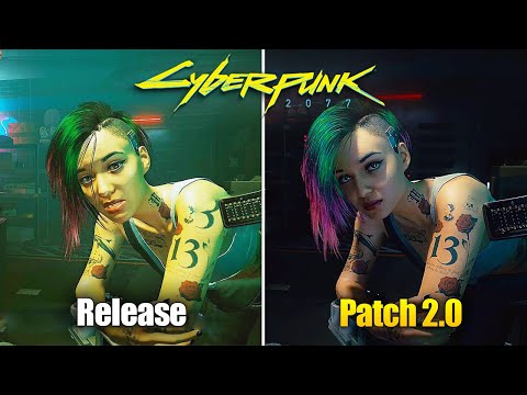 Видео: Cyberpunk 2077 Релиз против Патча 2.0 — Сравнение Деталей