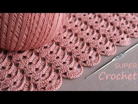 Видео: Просто супер УЗОР крючком!!!  Легкое вязание для начинающих SUPER EASY Beautiful Pattern Crochet