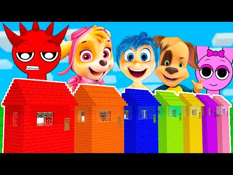 Видео: ВЫБЕРИ ПРАВИЛЬНЫЙ ДОМ СПРУНКИ ГОЛОВОЛОМКА 2 ЩЕНЯЧИЙ ПАТРУЛЬ СКАЙ ПИНКИ В МАЙНКРАФТ ЗОМБАК