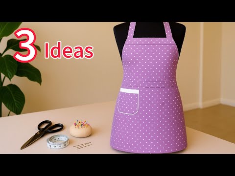 Видео: Как сшить кухонный фартук | Самый простой способ!
