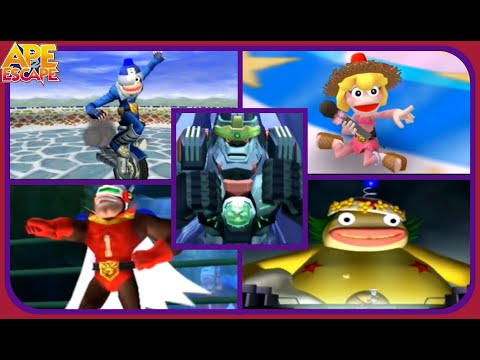 Видео: Ape Escape 2 - Все встречи с боссами - БЕЗ УЩЕРБА!!