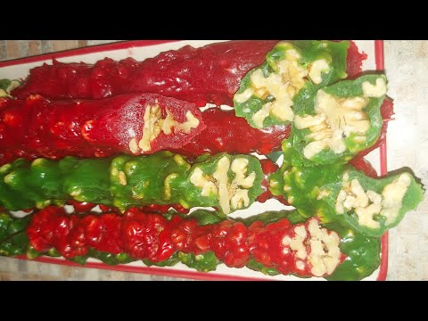 Видео: Քաղցր շարոց(սուջուխ),#чурчхела с грецкими орехами