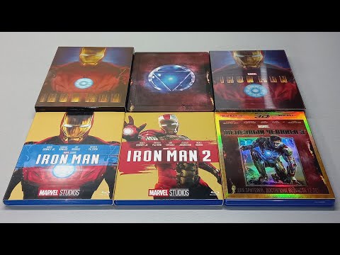 Видео: ЖЕЛЕЗНЫЙ ЧЕЛОВЕК - Трилогия - Blu-ray - (2008 - 2013) - IRON MAN - Steelbook - KIMCHIDVD - BLUFANS