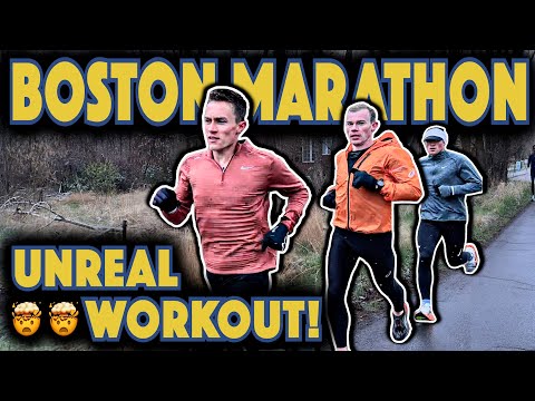 Видео: Тренировка на БОСТОНСКОМ МАРАФОНЕ при участии Коннера Манца и Клейтона Янга