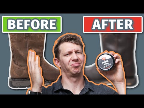 Видео: Как покрыть кожаные сапоги норковым маслом | Насколько сильно норковое масло темнеет кожу?