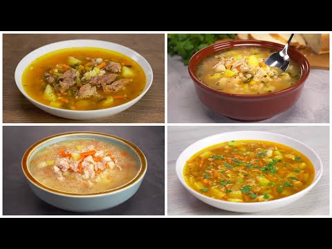 Видео: СУПЫ С КРУПОЙ. 4 рецепта вкусных супов, которые захочется приготовить еще не раз, от Всегда Вкусно!