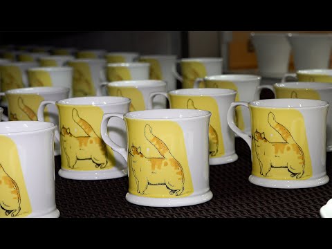Видео: Процесс массового производства тонкого фарфора из муки из костей животных. Фабрика керамики