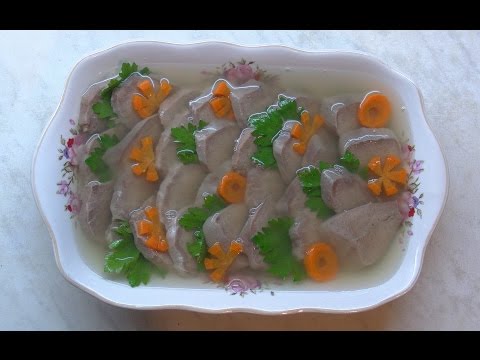 Видео: Заливной свиной язык / Jellied pork tongue