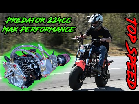 Видео: Полностью собранный мини-байк Predator 224 куб. см. Максимальная скорость и езда по городу