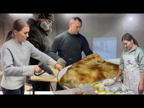 Видео: РЕСТАВРАЦИЯ КУХНИ/ ЗАВЕРШАЕМ МОНТАЖ ГОРКИ/ ЗИМНЯЯ ПРОГУЛКА/ 🧦🌨️НАИВКУСНЕЙШАЯ СЫРНАЯ ЛЕПЕШКА 😋