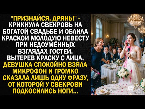 Видео: "Признайся, дрянь!" - крикнула свекровь на богатой свадьбе и облила краской молодую невесту...