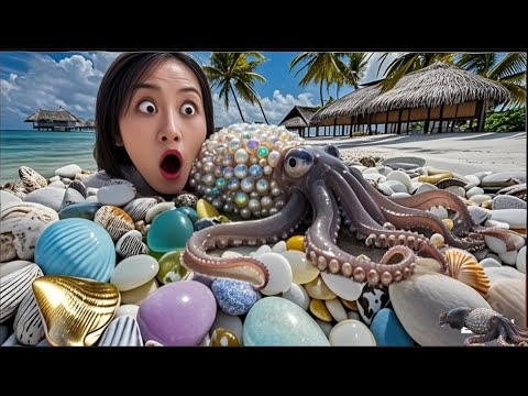 Видео: Что случилось с этими гигантскими кальмарами? Их животы полны жемчужин