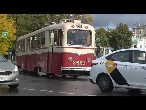 Видео: Парад ретро трамваев в СПБ 01,10,2023 4k