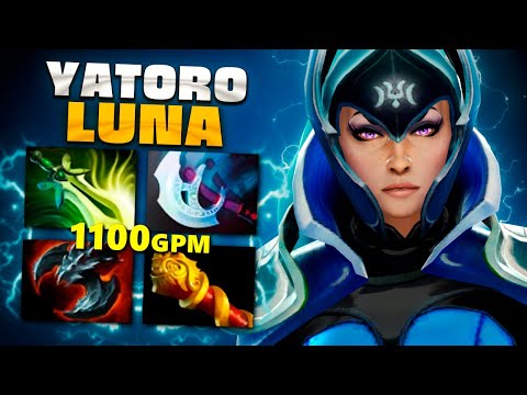 Видео: Невероятный ФАРМ от Яторо на Луне (1000+ золота в минуту) — Luna Yatoro Dota 2