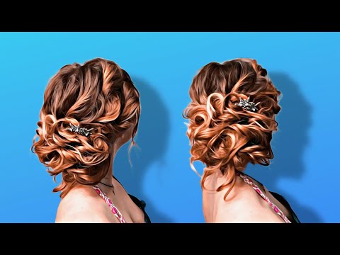 Видео: Красивая прическа на Выпускной . Hairstyles. Prom Hairstyles. LOZNITSA