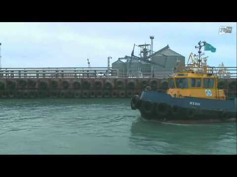 Видео: Транспорт и логистика. Морской торговый порт Актау