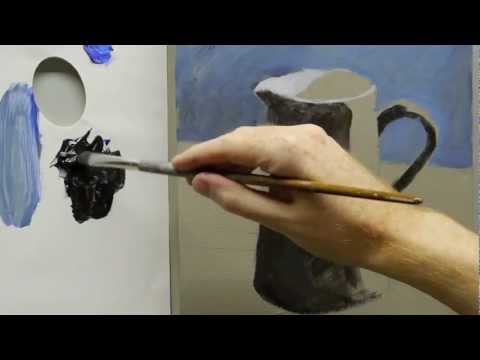 Видео: Натюрморт акрилом для начинающих — Часть 2 из 3