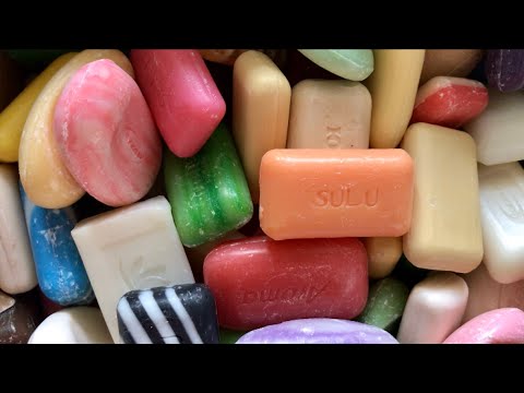 Видео: ASMR SOAP # 162/Dry soap cutting💜💛Резка сухого мыло