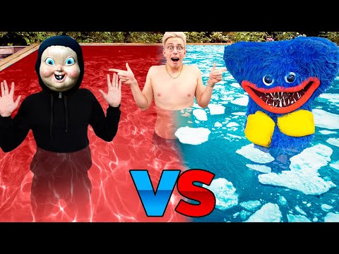 Видео: ГОРЯЧИЙ Счастливого Дня Смерти vs ХОЛОДНЫЙ Хагги Вагги Бассейн челлендж!!
