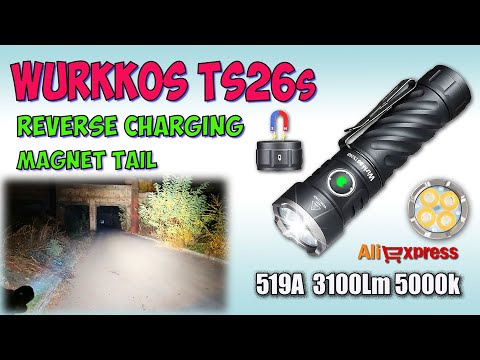 Видео: Wurkkos TS26S 519A 3100LM ♦ Обзор, замеры, ночные тесты. Full  review.